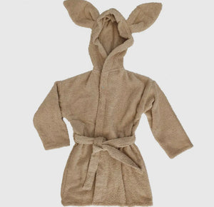 Peignoir de bain lapin taupe